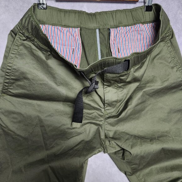 Tommy Hilfiger Pants Mens 36x32 Green Wide Fit Chino Stretch Belted Casual - Picture 5 of 16